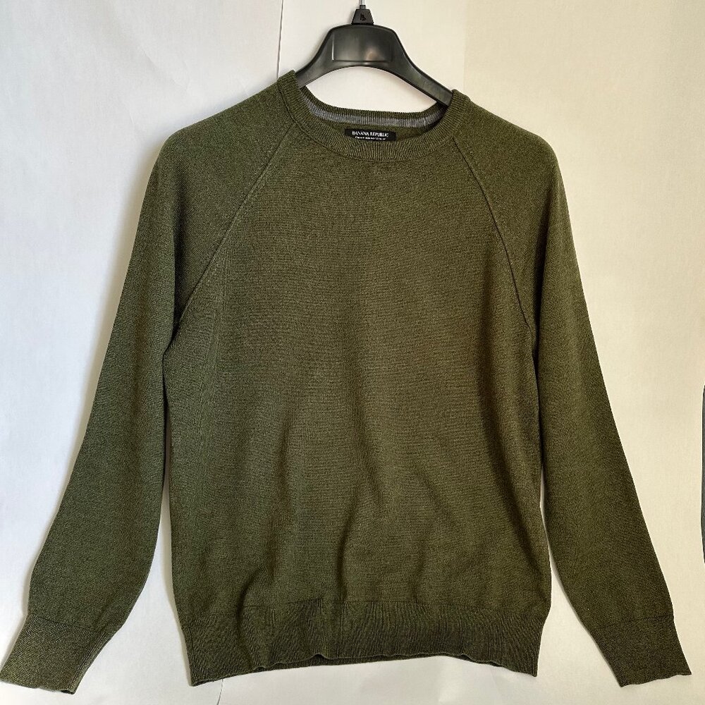 Banana Republic Sweaters | Men’s Italian Merino Crew Neck Sweater Medium